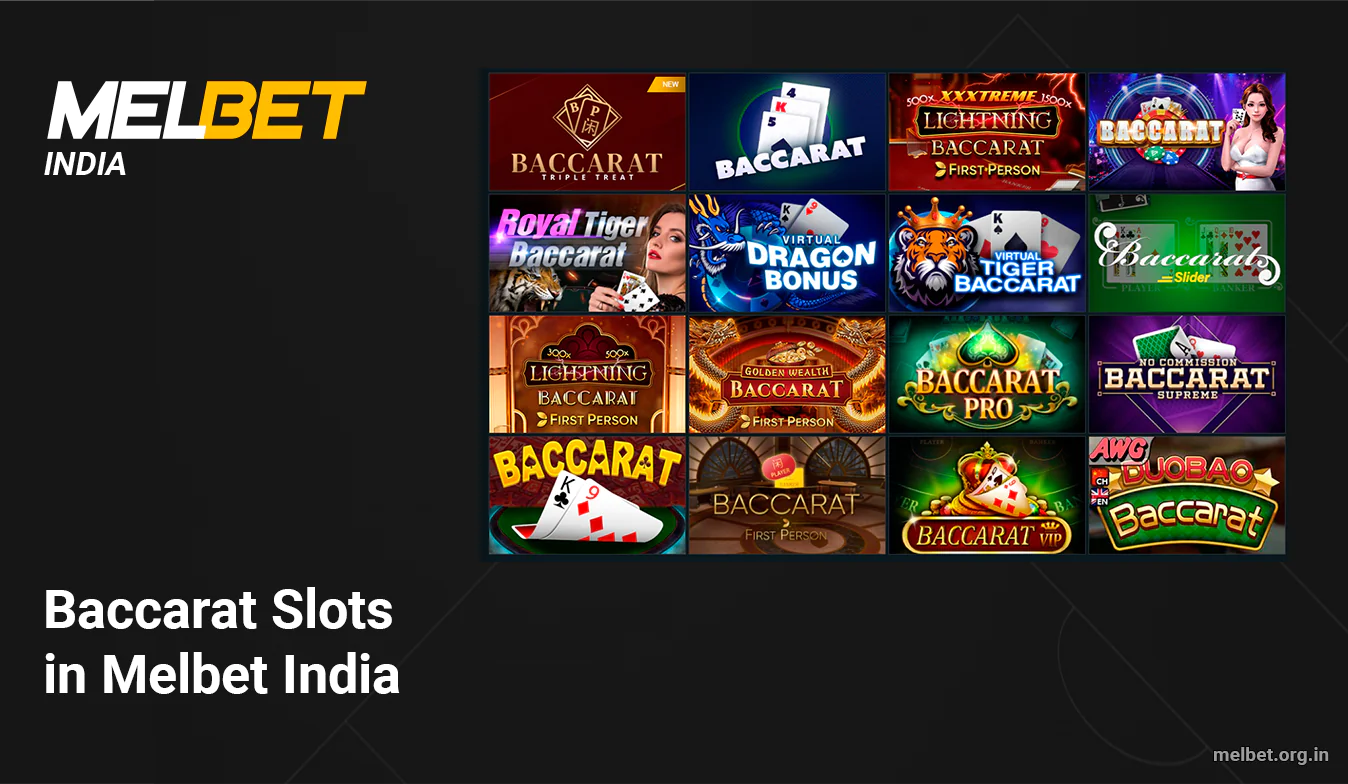 You can play baccarat card game in a form of casino slot at Melbet