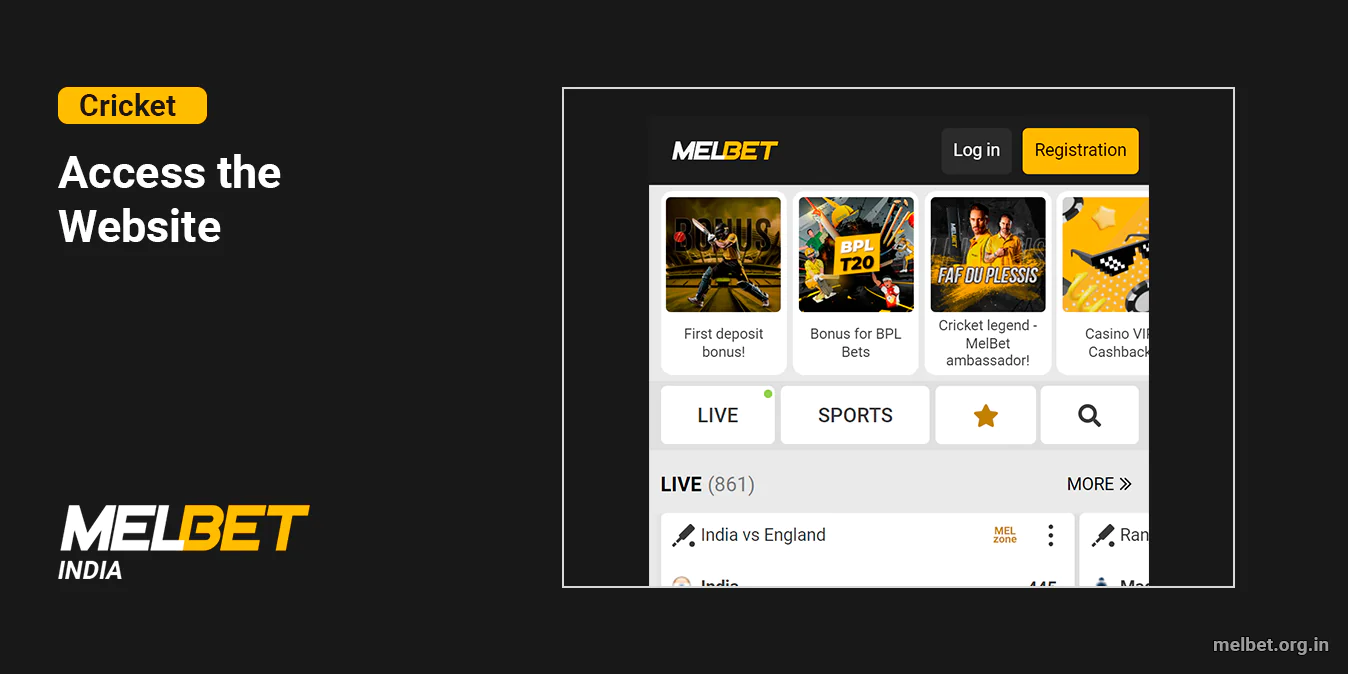 Go to the Melbet Website or Mobile App