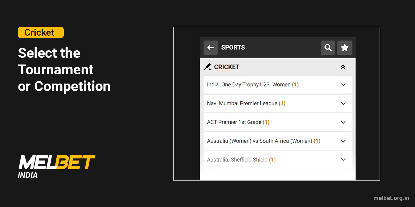 Discover Available Cricket Tournaments and Events - Mostbet