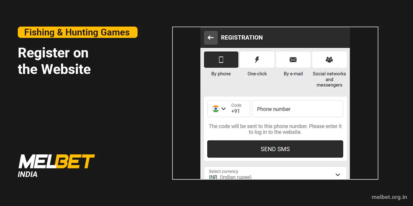 How to play fishing and hunting games at Melbet: Register