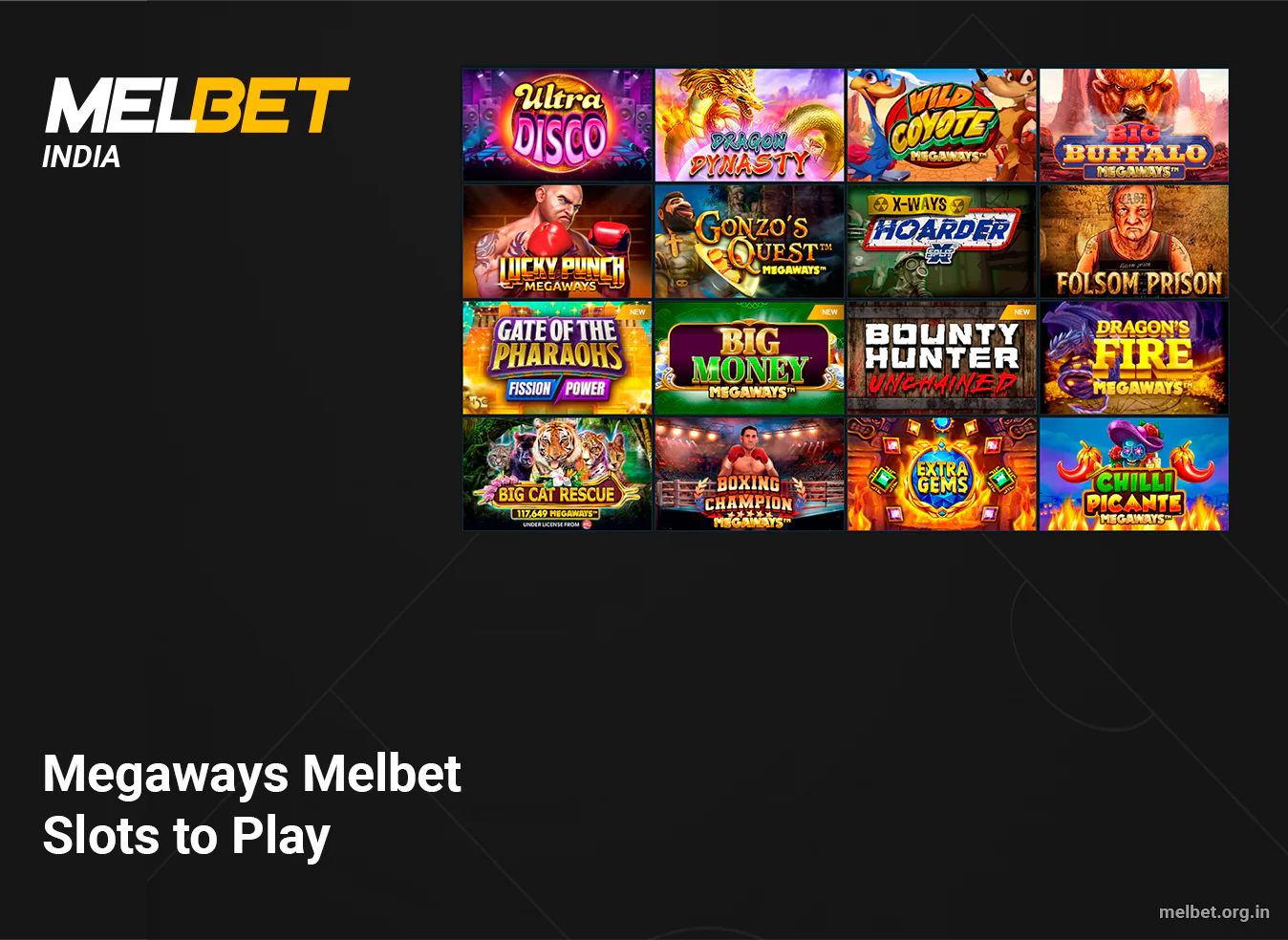 Megaways slots are slots with dynamic reel system - You can play them on Melbet