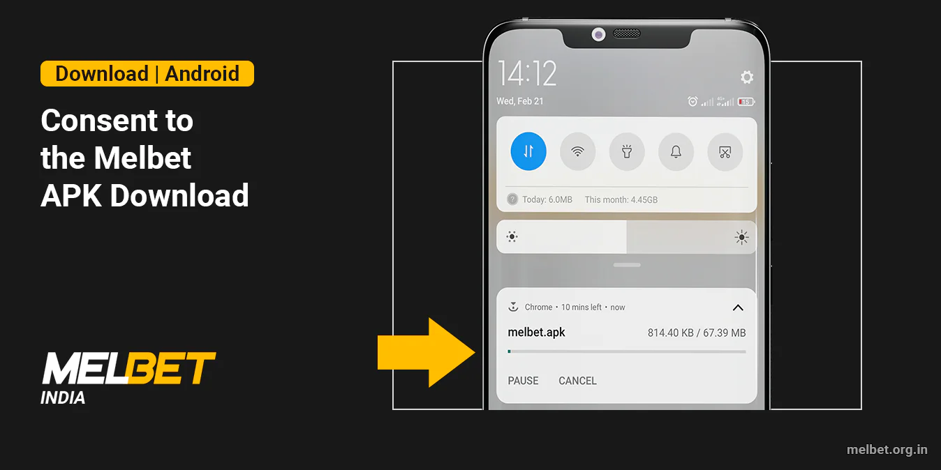 Allow to download Melbet Android APK and Wait