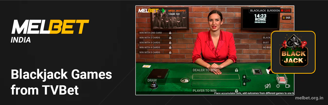Melbet Blackjack Games from TVBet Provider