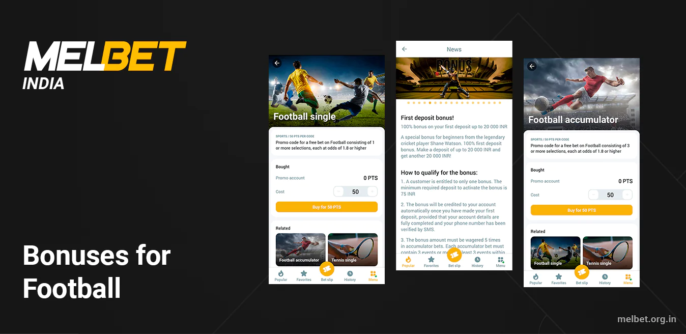 Melbet India Bonuses for Football
