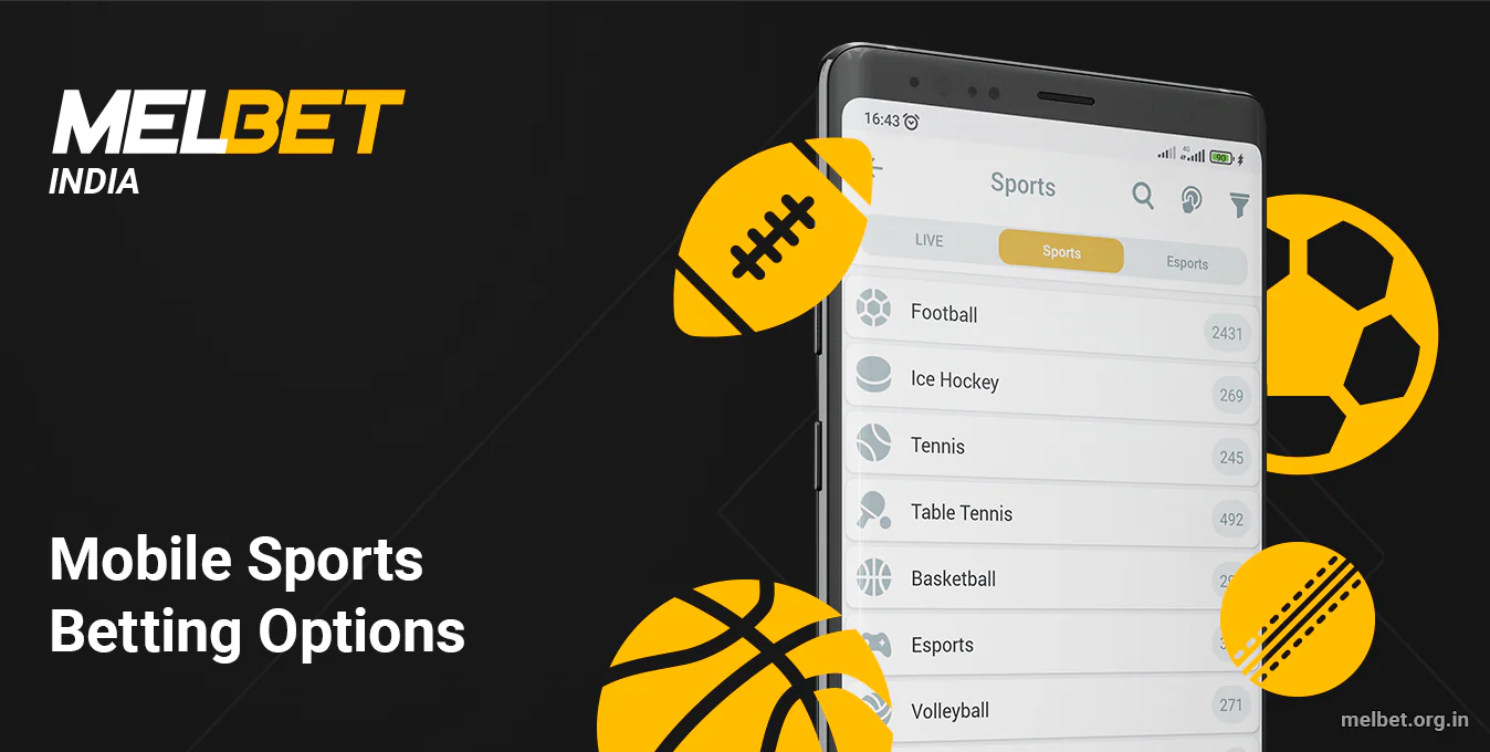 You can bet on Main Sports Events at Melbet App