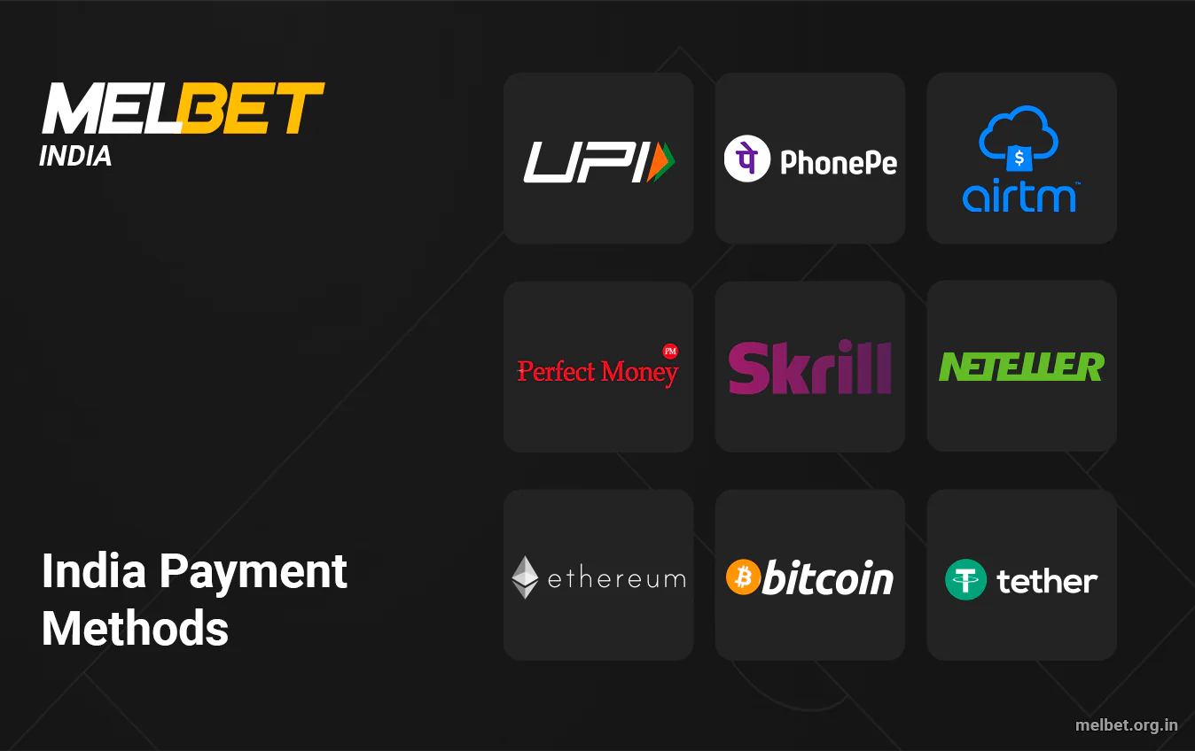 Melbet Work with More than 80 Indian and international payment methods