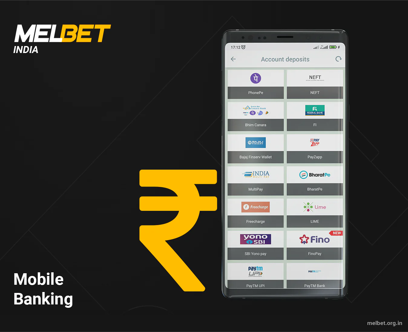 Indian Players Can Pay on Melbet using more than 80+ payments methods