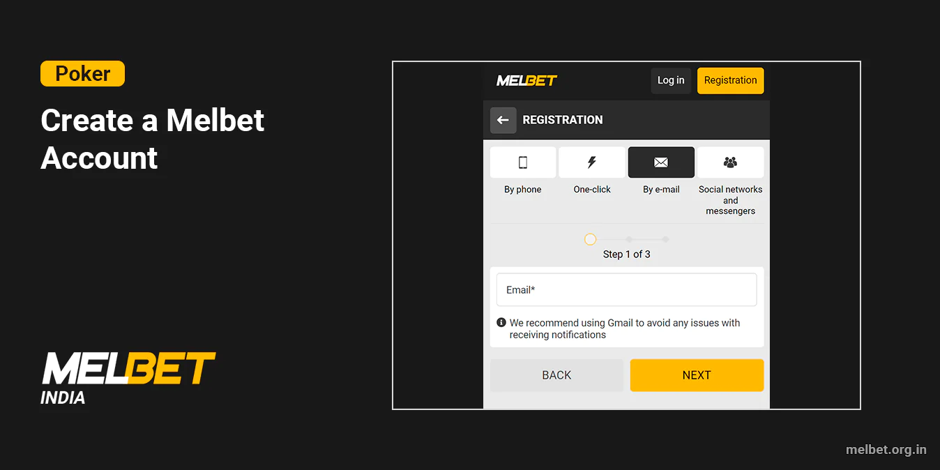 Register at Melbet to start Playing Poker