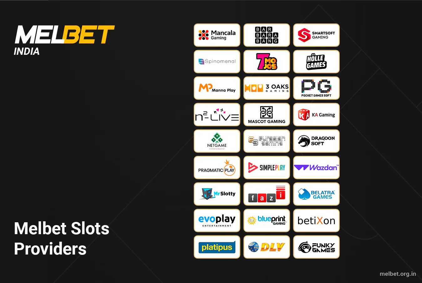 Melbet Slots Providers