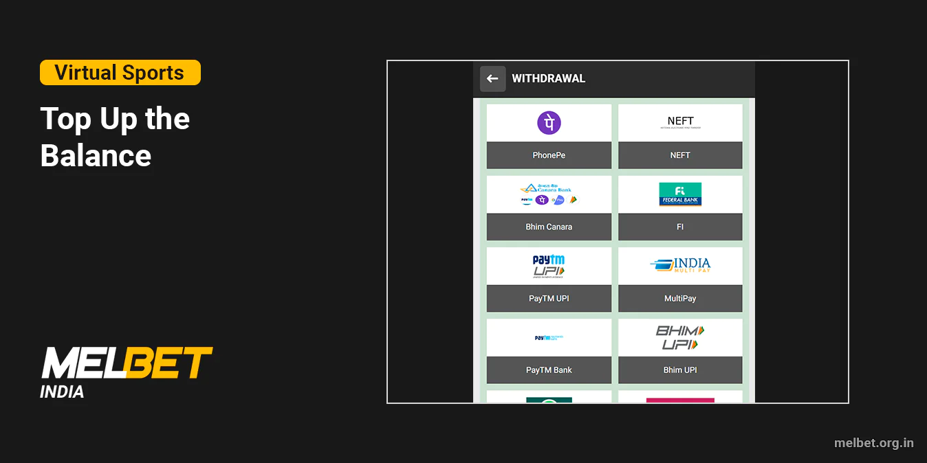 Top up your bankroll at Melbet India