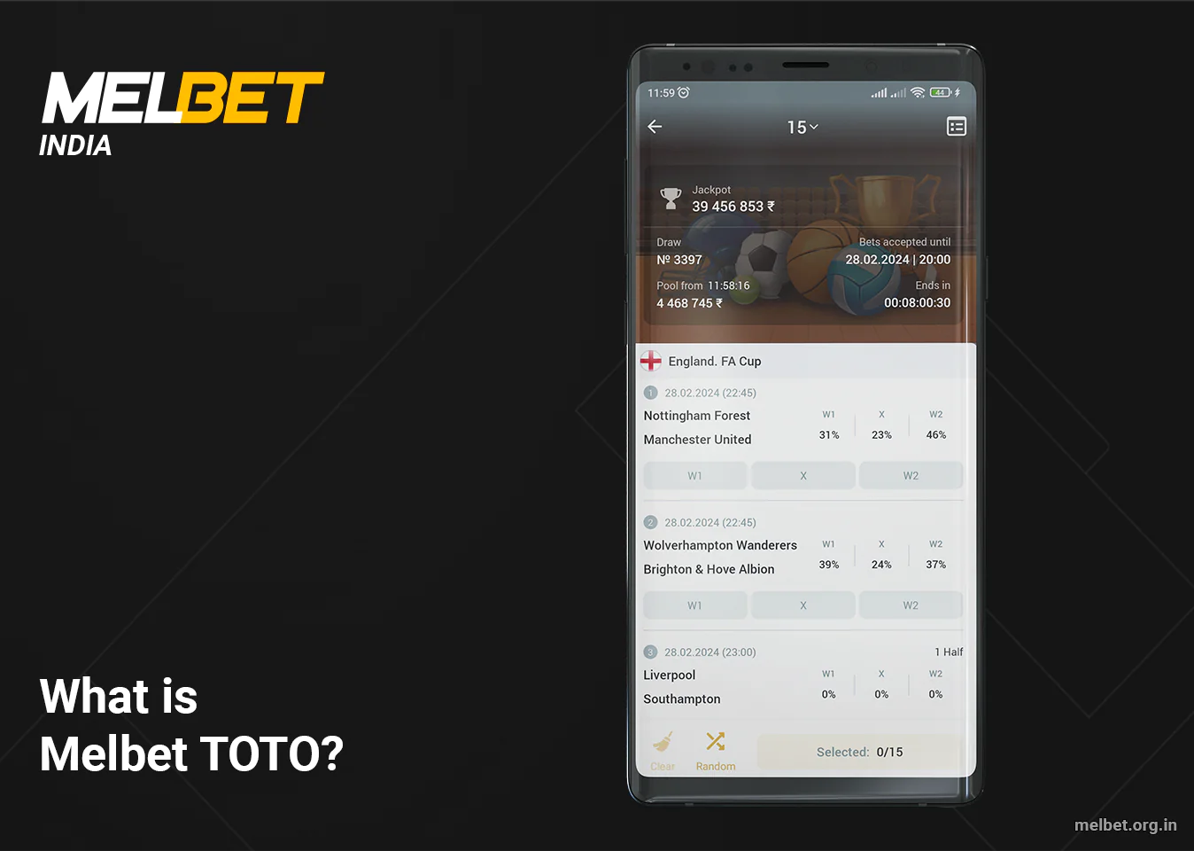 TOTO is a sports lottery, when player need to guess incomes of numerous sports events