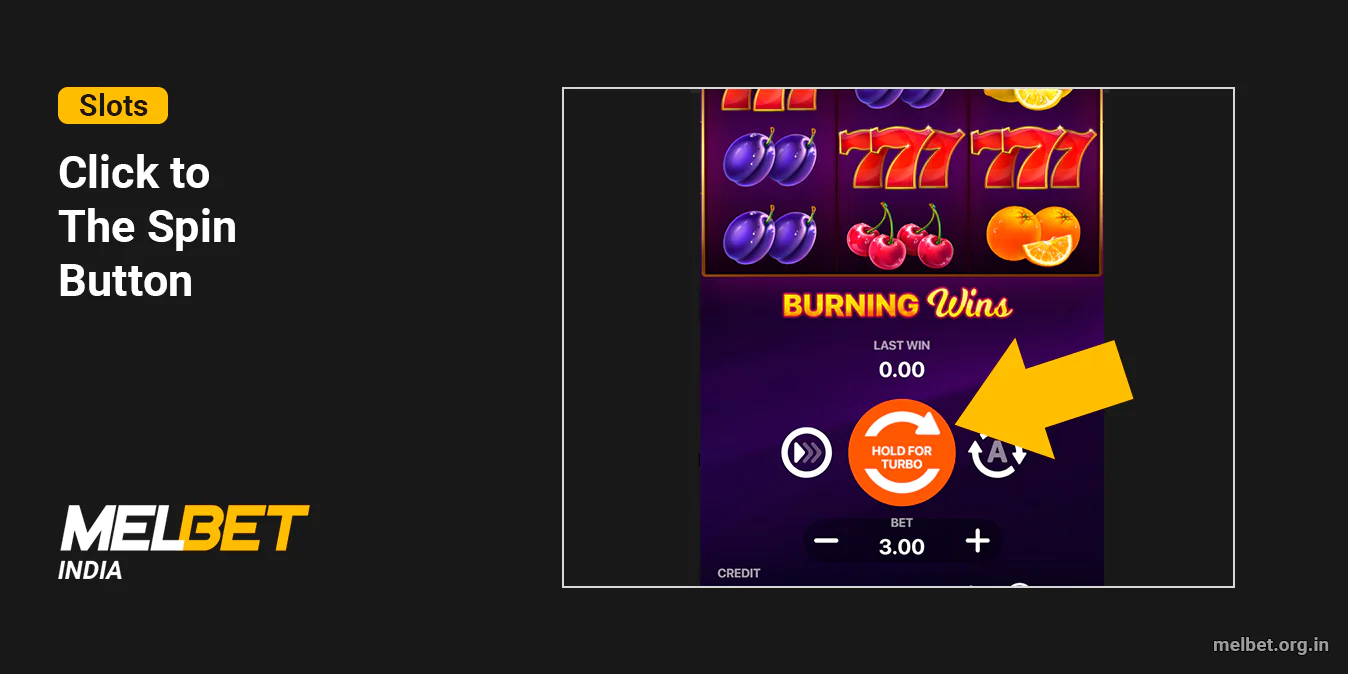Tap the Button to Make Spin - Melbet
